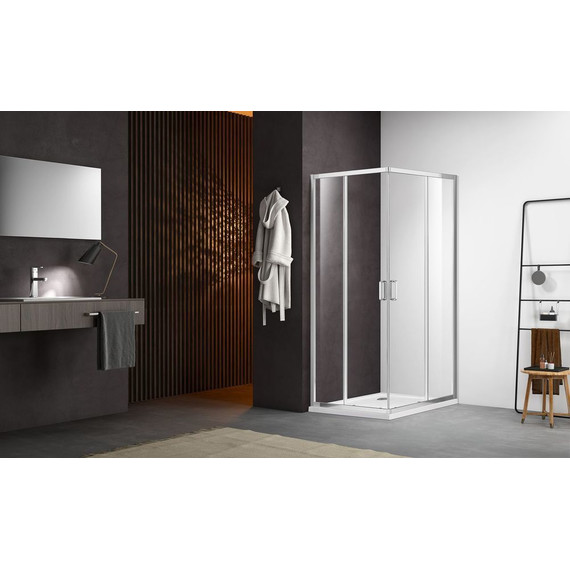 Душевое ограждение Aquatek 80x80 см AQNAA1142-80, хром/прозрачное фото 2