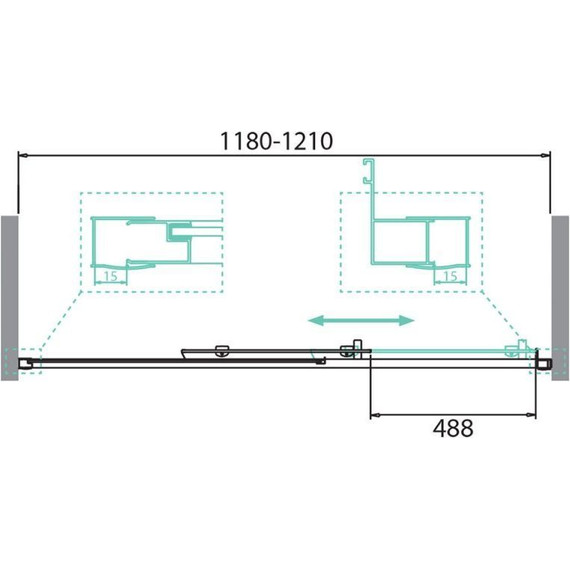 Душевая дверь BelBagno 120 см DUE-BF-1-120-C-Cr, хром/прозрачное - 2 Душевая дверь BelBagno 120 см DUE-BF-1-120-C-Cr, хром/прозрачное фото 2