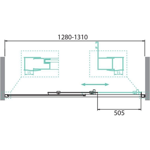Душевая дверь BelBagno 130 см DUE-BF-1-130-C-Cr, хром/прозрачное - 2 Душевая дверь BelBagno 130 см DUE-BF-1-130-C-Cr, хром/прозрачное фото 2