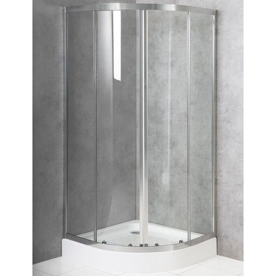 Душевое ограждение BelBagno 80x80 см DUE-R-2-80-C-Cr, хром/прозрачное фото 