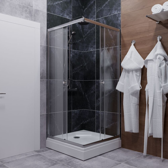 Душевое ограждение Triton Вента 100x100 см, хром/прозрачное фото 7