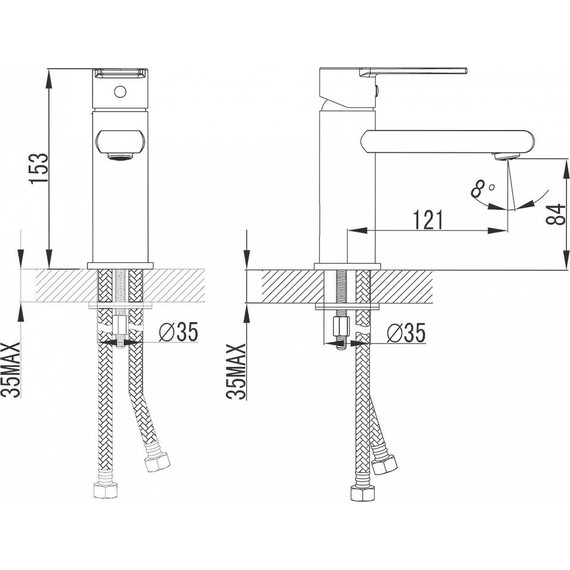 Смеситель для раковины Azario Faro AZ-PS16459C фото 2