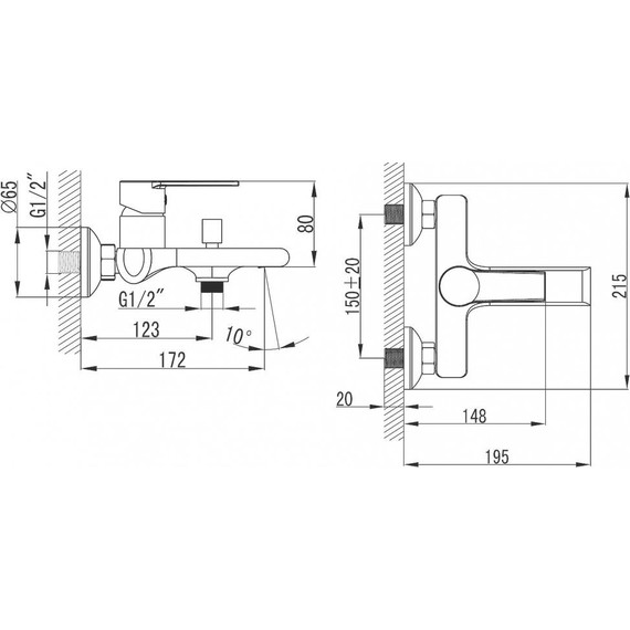 Смеситель для ванны Azario Faro AZ-PS23459C фото 6