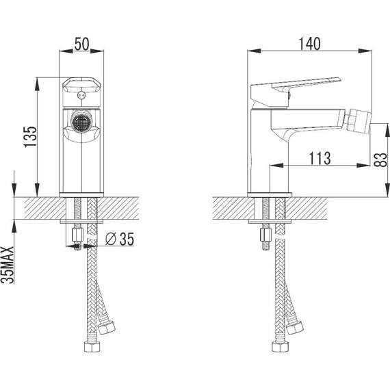 Смеситель для биде Azario Castelo AZ-VJC468274C - 2 Смеситель для биде Azario Castelo AZ-VJC468274C фото 2