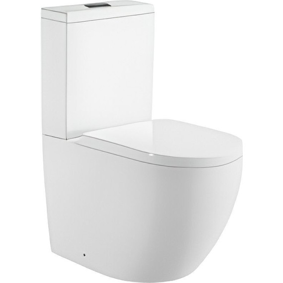 Унитаз-компакт CeramaLux Rimless K2176-1 с крышкой микролифт, Цвет производителя: белый -  Унитаз-компакт CeramaLux Rimless K2176-1 с крышкой микролифт, Цвет производителя: белый фото