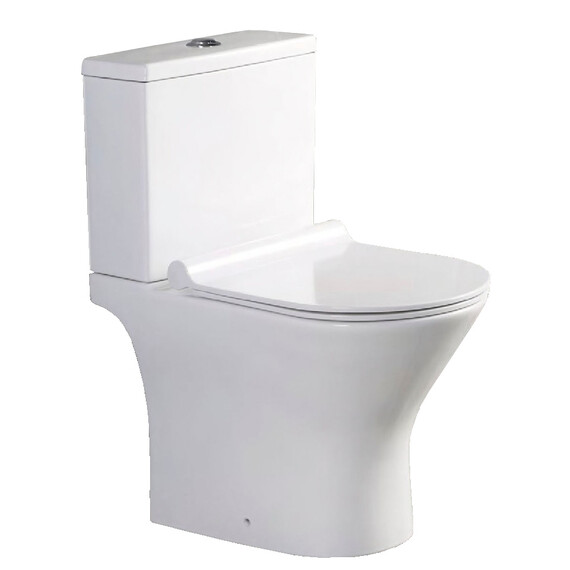 Унитаз-компакт безободковый Azario Verde AZ-2224 с крышкой микролифт фото 