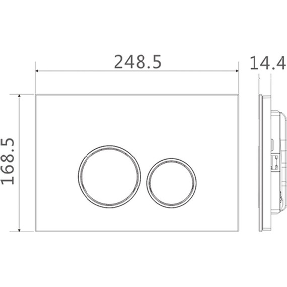 Кнопка смыва Charus Bagliore FP.330.BLACK.10, чёрный бархат фото 2