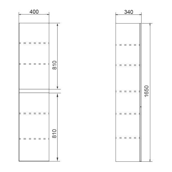 Пенал подвесной Azario Мила 40 см CS00080413, универсальный, белый матовый фото 3