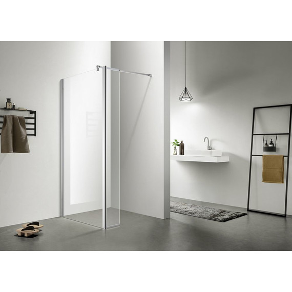 Душевая перегородка Azario Chicago 80 см AZ-NAR6321 800 (стекло 8 мм), хром/прозрачное фото 2