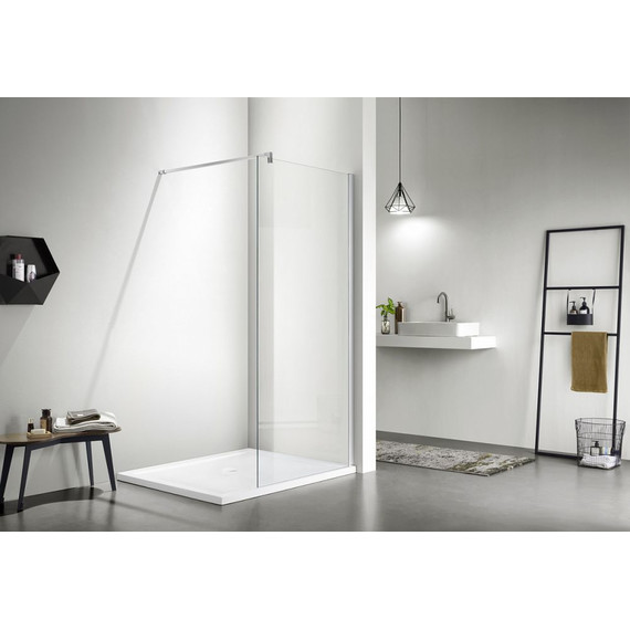 Душевая перегородка Azario Chicago Walk-in 120 см AZ-NAR6310 1200 (стекло 8 мм) с кронштейном в комплекте, хром/прозрачное - 2 Душевая перегородка Azario Chicago Walk-in 120 см AZ-NAR6310 1200 (стекло 8 мм) с кронштейном в комплекте, хром/прозрачное фото 2