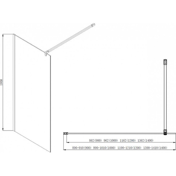 Душевая перегородка Azario Chicago Walk-in 140 см AZ-NAR6310 1400 (стекло 8 мм), хром/прозрачное - 4 Душевая перегородка Azario Chicago Walk-in 140 см AZ-NAR6310 1400 (стекло 8 мм), хром/прозрачное фото 4