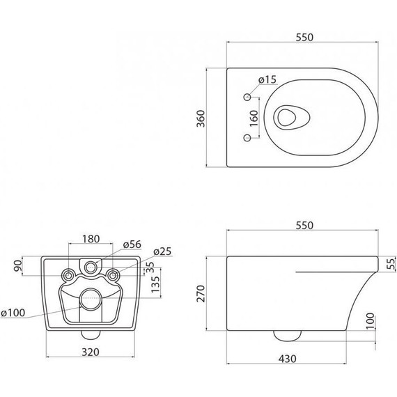 Инсталляция Belbagno BB026 с подвесным безободковым унитазом Cezares Duet (кнопка смыва хром глянцевый) фото 21