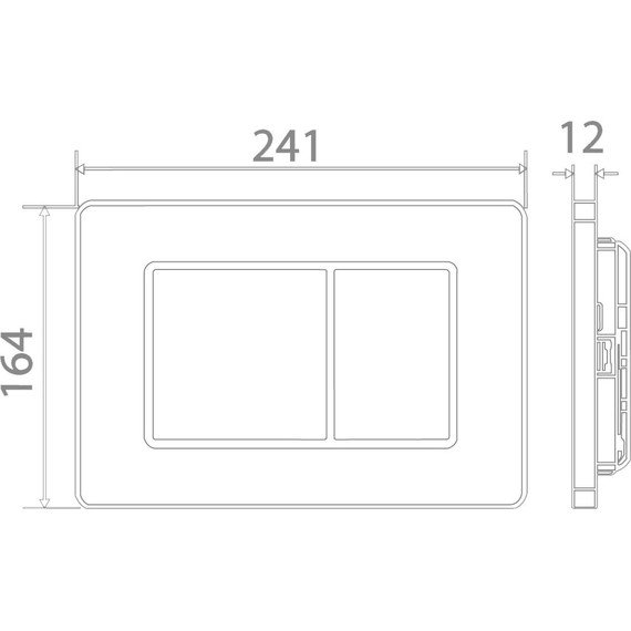 Кнопка смыва Charus Robusto FP.310.GSS.05, глянцевая сталь фото 2
