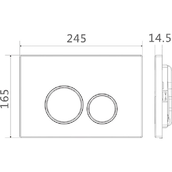 Кнопка смыва Charus Spazio FP.330.DW.01, чёрный свет фото 2