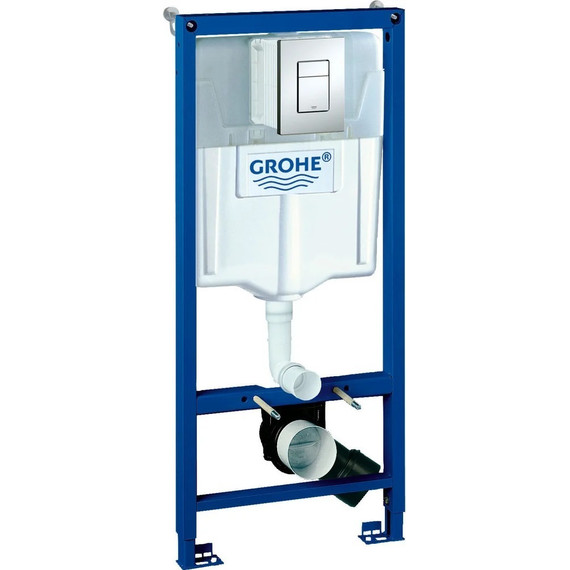 Инсталляция с подвесным унитазом комплект: Grohe Rapid SL 38772001 с подвесным безободковым унитазом Azario Grado AZ-0046 SP сиденье микролифт, крепление, кнопка смыва хром, Цвет производителя: хром - 3 Инсталляция с подвесным унитазом комплект: Grohe Rapid SL 38772001 с подвесным безободковым унитазом Azario Grado AZ-0046 SP сиденье микролифт, крепление, кнопка смыва хром, Цвет производителя: хром фото 3