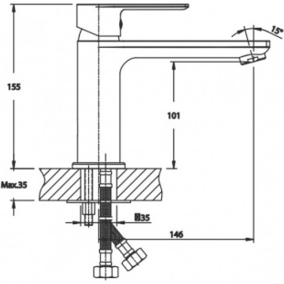 Смеситель для раковины Mixxus Premium Alex MP0078 фото 2