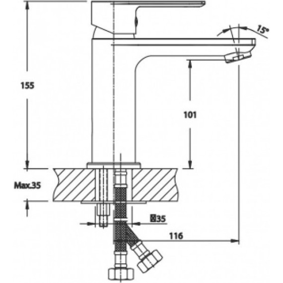 Смеситель для раковины Mixxus Premium Alex MP0077 фото 3