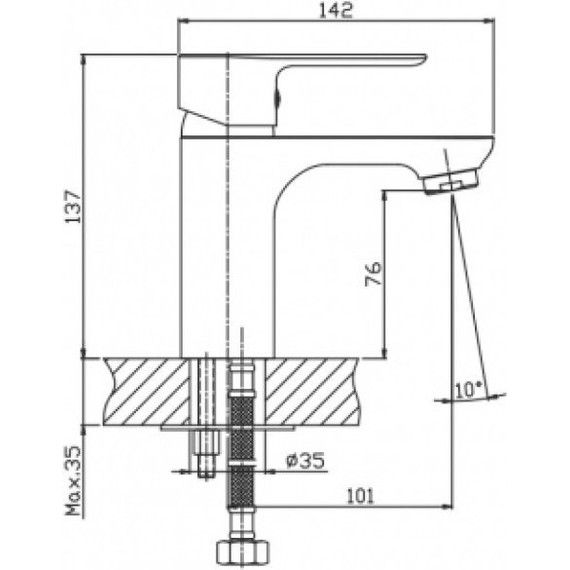 Смеситель для раковины Mixxus Premium Asio MP0045 фото 3