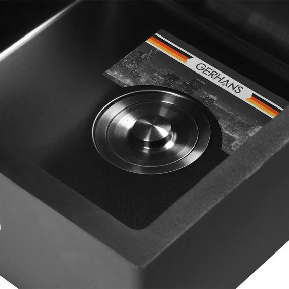Кухонная мойка Gerhans K34444B 1 мм, PVD графит, Цвет производителя: графит - 3 Кухонная мойка Gerhans K34444B 1 мм, PVD графит, Цвет производителя: графит фото 3