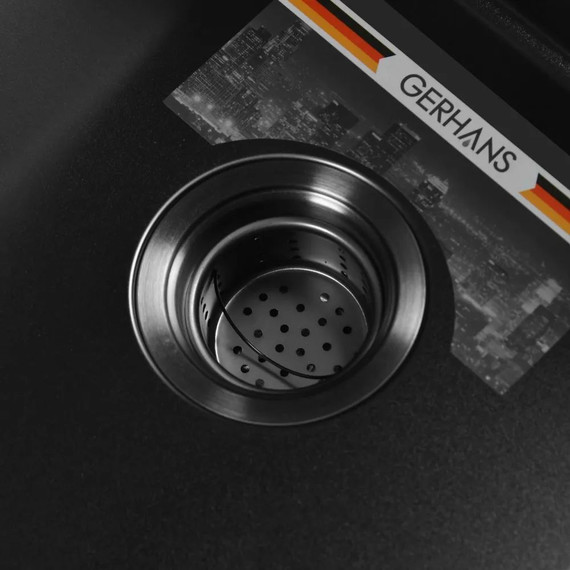 Кухонная мойка Gerhans K34444B 1 мм, PVD графит, Цвет производителя: графит - 5 Кухонная мойка Gerhans K34444B 1 мм, PVD графит, Цвет производителя: графит фото 5