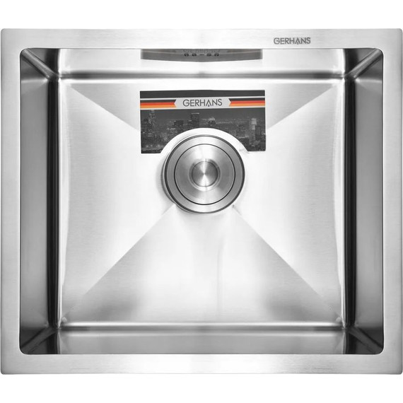 Кухонная мойка Gerhans K35043 1 мм, нержавеющая сталь, Цвет производителя: нержавеющая сталь - 2 Кухонная мойка Gerhans K35043 1 мм, нержавеющая сталь, Цвет производителя: нержавеющая сталь фото 2