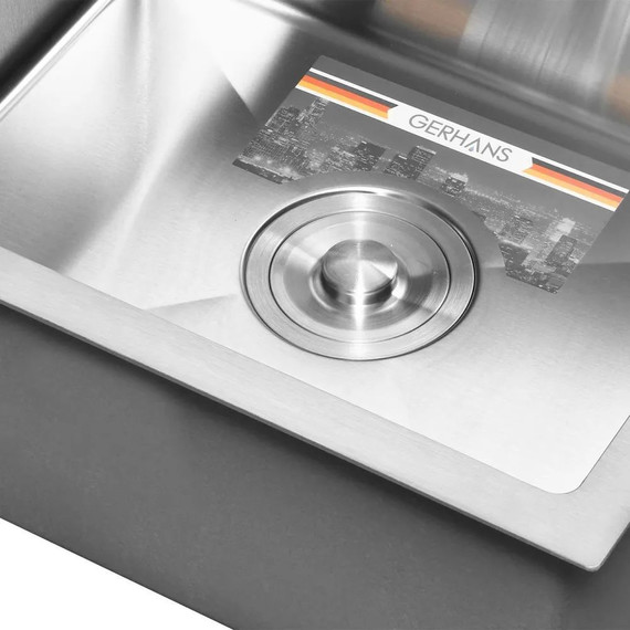 Кухонная мойка Gerhans K35043 1 мм, нержавеющая сталь, Цвет производителя: нержавеющая сталь - 4 Кухонная мойка Gerhans K35043 1 мм, нержавеющая сталь, Цвет производителя: нержавеющая сталь фото 4