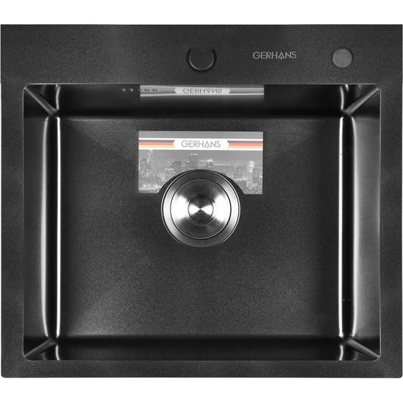 Кухонная мойка Gerhans K35044B 1 мм, PVD графит, Цвет производителя: графит - 2 Кухонная мойка Gerhans K35044B 1 мм, PVD графит, Цвет производителя: графит фото 2