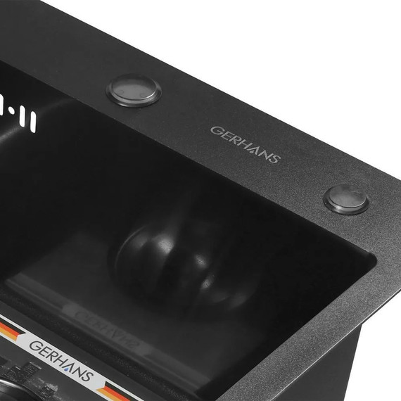 Кухонная мойка Gerhans K35044B 1 мм, PVD графит, Цвет производителя: графит - 4 Кухонная мойка Gerhans K35044B 1 мм, PVD графит, Цвет производителя: графит фото 4