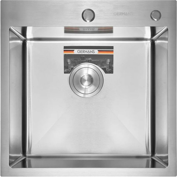 Кухонная мойка Gerhans K35050 1 мм, нержавеющая сталь, Цвет производителя: нержавеющая сталь - 2 Кухонная мойка Gerhans K35050 1 мм, нержавеющая сталь, Цвет производителя: нержавеющая сталь фото 2