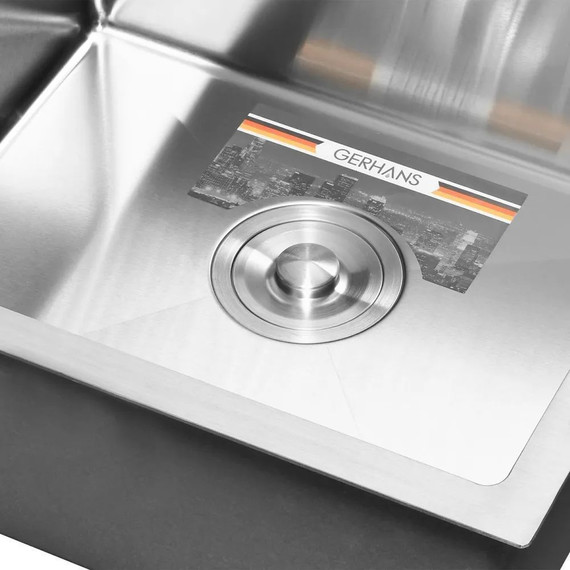 Кухонная мойка Gerhans K35050 1 мм, нержавеющая сталь, Цвет производителя: нержавеющая сталь - 3 Кухонная мойка Gerhans K35050 1 мм, нержавеющая сталь, Цвет производителя: нержавеющая сталь фото 3
