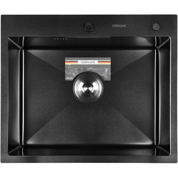 Кухонная мойка Gerhans K36050B 1 мм, PVD графит - 2 Кухонная мойка Gerhans K36050B 1 мм, PVD графит фото 2