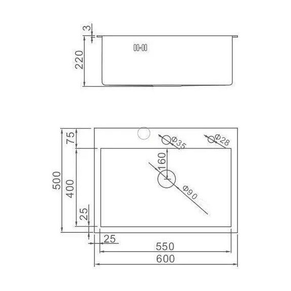 Кухонная мойка Gerhans K36050B 1 мм, PVD графит - 7 Кухонная мойка Gerhans K36050B 1 мм, PVD графит фото 7