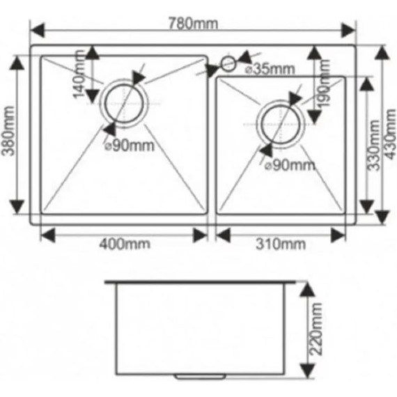 Кухонная мойка Gerhans K37843B-S 1 мм, PVD графит, Цвет производителя: графит - 8 Кухонная мойка Gerhans K37843B-S 1 мм, PVD графит, Цвет производителя: графит фото 8