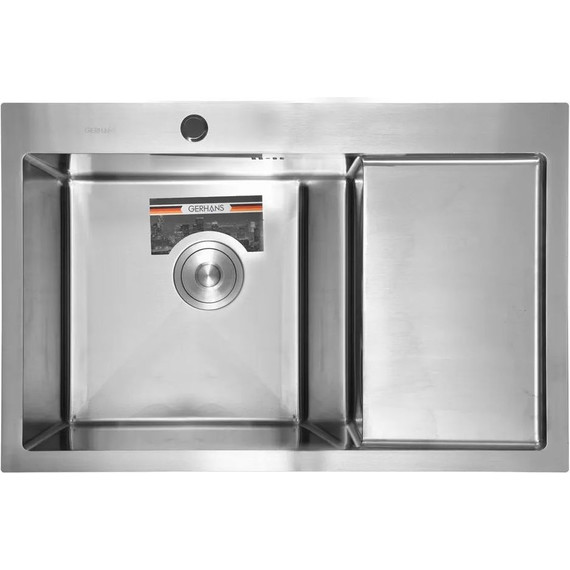 Кухонная мойка Gerhans K37851-L 1 мм, нержавеющая сталь L, Цвет производителя: нержавеющая сталь - 2 Кухонная мойка Gerhans K37851-L 1 мм, нержавеющая сталь L, Цвет производителя: нержавеющая сталь фото 2