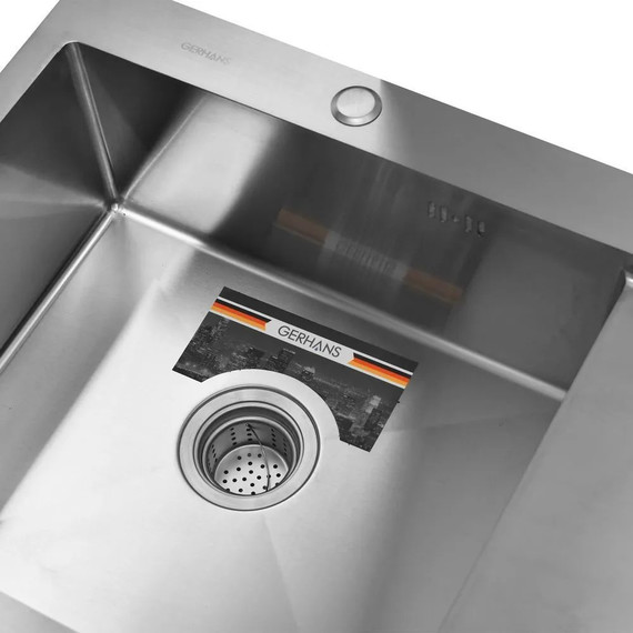 Кухонная мойка Gerhans K37851-L 1 мм, нержавеющая сталь L, Цвет производителя: нержавеющая сталь - 5 Кухонная мойка Gerhans K37851-L 1 мм, нержавеющая сталь L, Цвет производителя: нержавеющая сталь фото 5