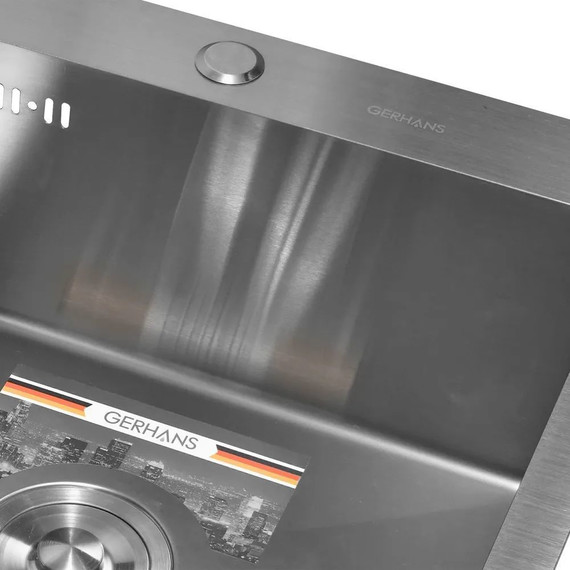 Кухонная мойка Gerhans K37851-R 1 мм, нержавеющая сталь R, Цвет производителя: нержавеющая сталь - 5 Кухонная мойка Gerhans K37851-R 1 мм, нержавеющая сталь R, Цвет производителя: нержавеющая сталь фото 5