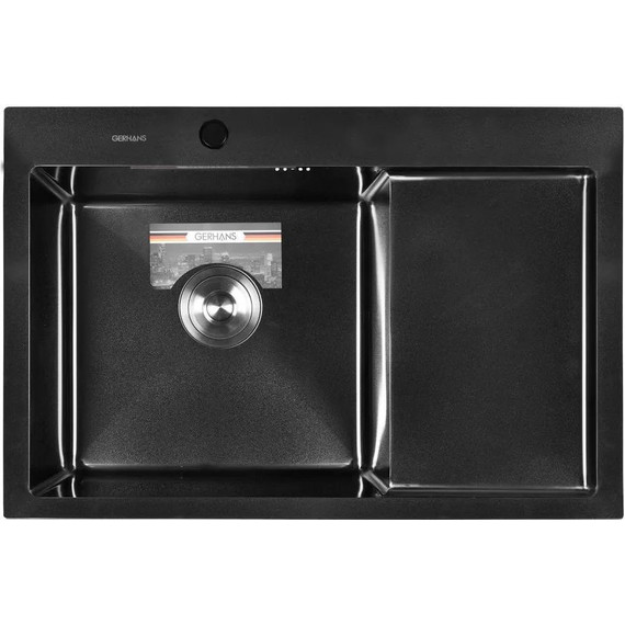 Кухонная мойка Gerhans K37851B-L 1 мм, PVD графит L, Цвет производителя: графит - 2 Кухонная мойка Gerhans K37851B-L 1 мм, PVD графит L, Цвет производителя: графит фото 2