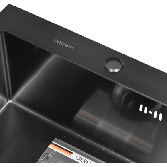 Кухонная мойка Gerhans K37851B-L 1 мм, PVD графит L, Цвет производителя: графит - 5 Кухонная мойка Gerhans K37851B-L 1 мм, PVD графит L, Цвет производителя: графит фото 5