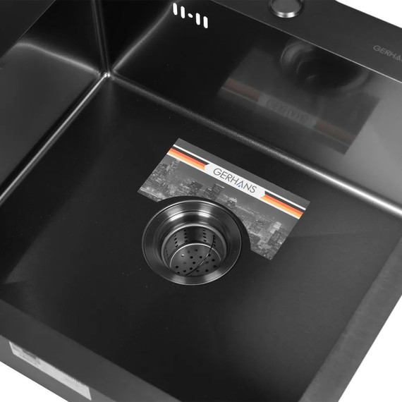 Кухонная мойка Gerhans K37851B-R 1 мм, PVD графит R, Цвет производителя: графит - 5 Кухонная мойка Gerhans K37851B-R 1 мм, PVD графит R, Цвет производителя: графит фото 5