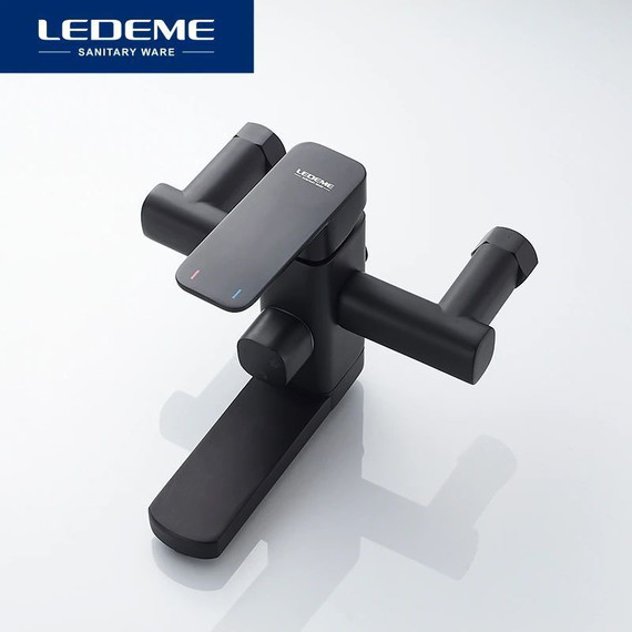 Душевая стойка Ledeme L2433B, черный матовый - 5 Душевая стойка Ledeme L2433B, черный матовый фото 5