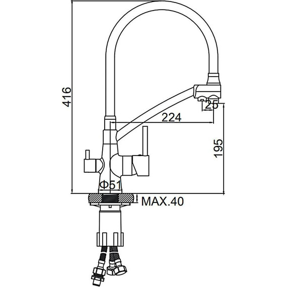 Смеситель для кухни Ledeme L4855A-9, сатин/серый фото 8