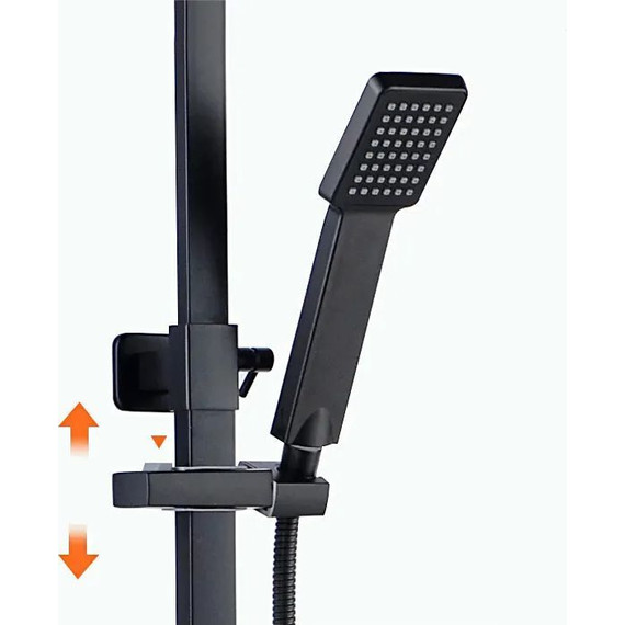 Душевая стойка Ledeme L72433B, черный матовый - 6 Душевая стойка Ledeme L72433B, черный матовый фото 6