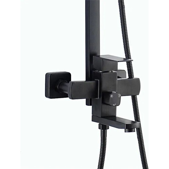 Душевая стойка Ledeme L72433B, черный матовый - 8 Душевая стойка Ledeme L72433B, черный матовый фото 8