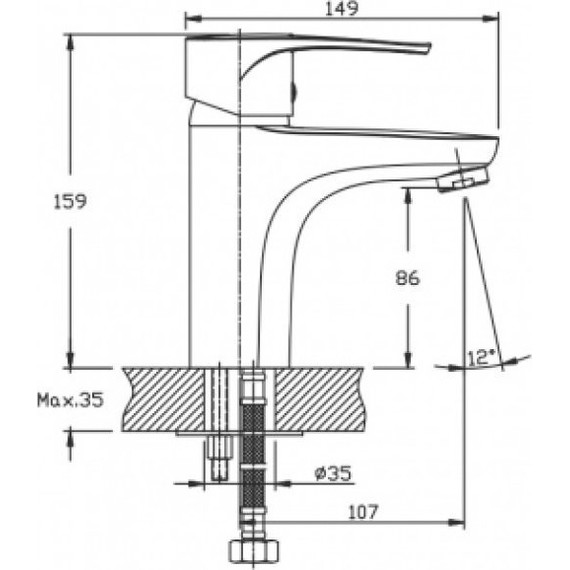 Смеситель для раковины Mixxus Premium Xide HB0400 фото 2