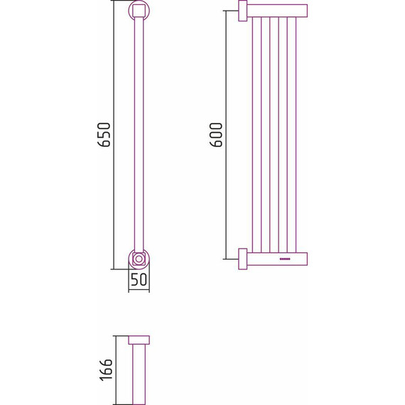 Полотенцесушитель электрический Сунержа Хорда П3 600x166 мм 00-0834-0600 фото 8