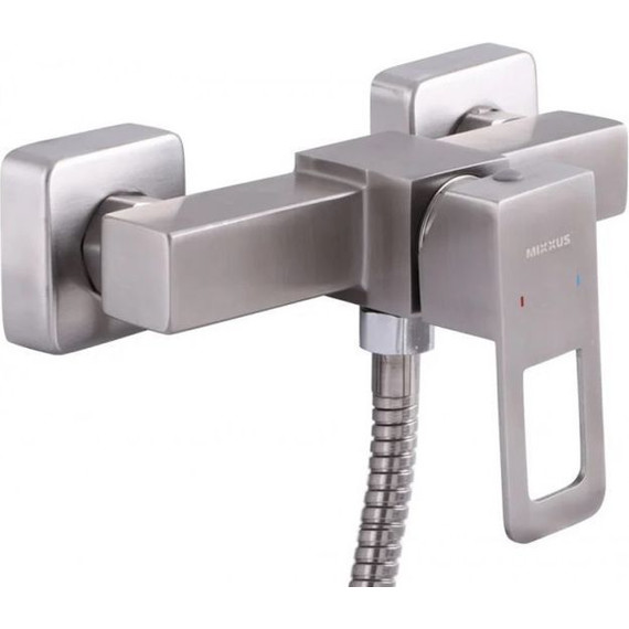 Смеситель для душа Mixxus Fit SS0404 с душевым гарнитуром, нержавеющая сталь фото 