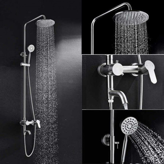 Душевая стойка Champion SAP-009-J, нержавеющая сталь SUS304 NOX - 2 Душевая стойка Champion SAP-009-J, нержавеющая сталь SUS304 NOX фото 2