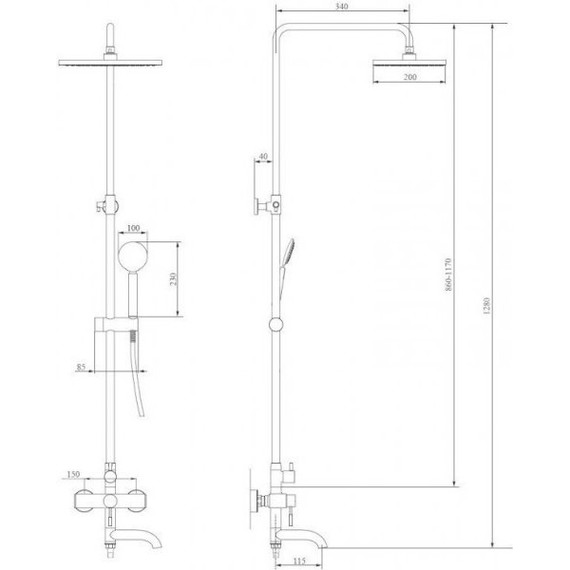 Душевая стойка Mixxus Sus SS0021, нержавеющая сталь - 3 Душевая стойка Mixxus Sus SS0021, нержавеющая сталь фото 3