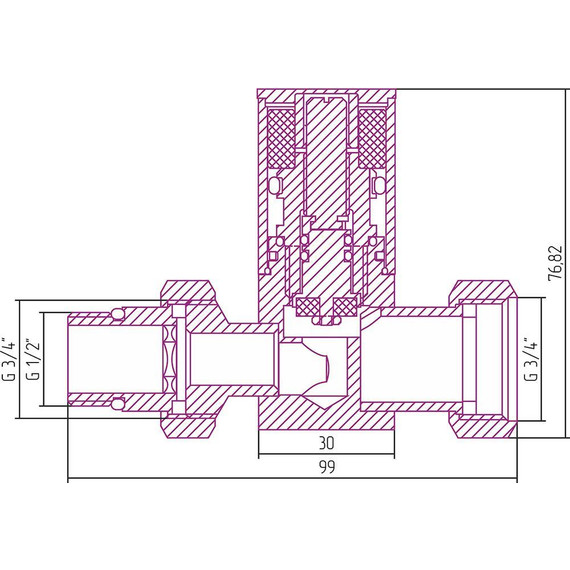 Вентиль запорный прямой Сунержа G 1/2" НРхG 3/4" НГ 00-1401-1234 фото 2