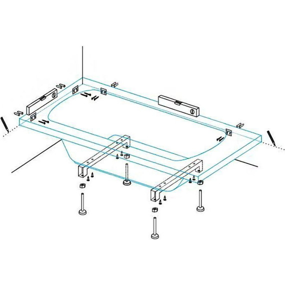 Ножки для ванны Cezares LEG-KIT-150 - 5 Ножки для ванны Cezares LEG-KIT-150 фото 5